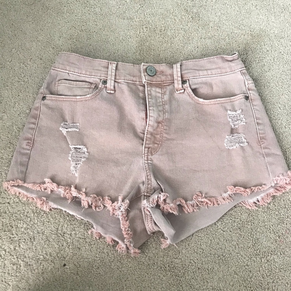 Mudd Pink High-rise shortie Jean shorts size 5